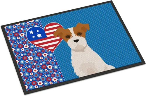 Miniatura 25 de Caroline's Treasures WDK5119JMAT Airedale Terrier USA - Tapete para interiores o exteriores, 24 x 36 pulgadas, tapete para puerta delantera