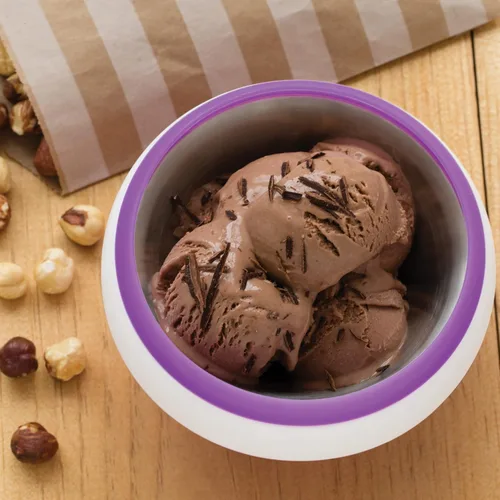 Miniatura 4 de Zoku Máquina para hacer helados, cuenco compacto para hacer y servir con núcleo de congelador de acero inoxidable que crea helado suave, yogur