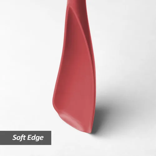 Miniatura 3 de Cuchara de espátula de silicona, ideal tanto para cocinar como para servir, silicona negra mate duradera sin BPA, diseño sin costuras, segura