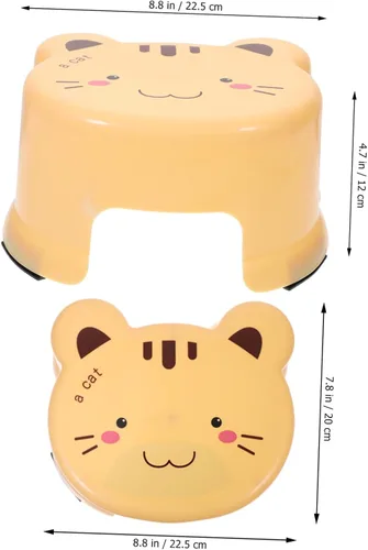 Miniatura 8 de Taburete de plástico de dibujos animados Taburete portátil Silla ' Paso s pie s pequeño baño paso sentado pequeños escalones s para baño