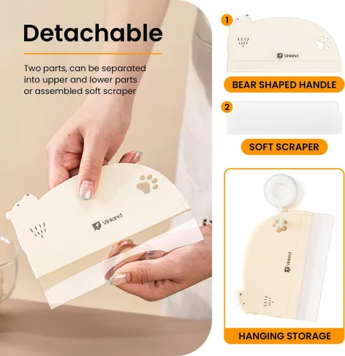 Miniatura 3 de 2 piezas de raspador y nivelador de pastel, suministros para decorar pasteles, raspador de pastel acrílico, suministros para decorar pasteles