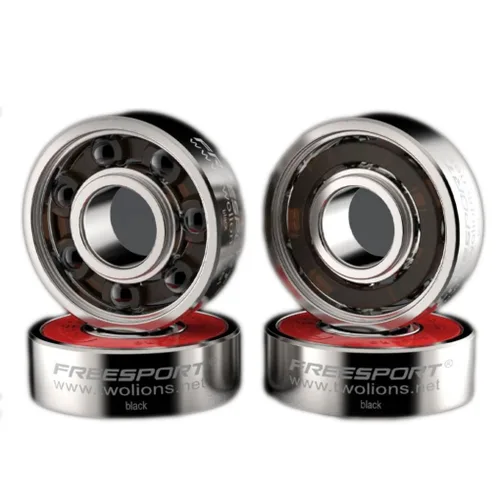 Twolions Rodamientos híbridos de cerámica negra de acero inoxidable 608RS de alta velocidad para patines en línea, monopatín, scooter o patines