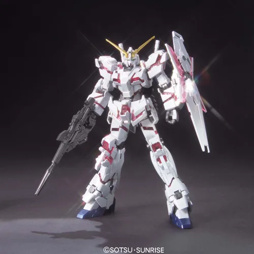 Miniatura 3 de Bandai Hobby Unicorn Destroy Mode - Figura de acción HGUC con acabado de titanio