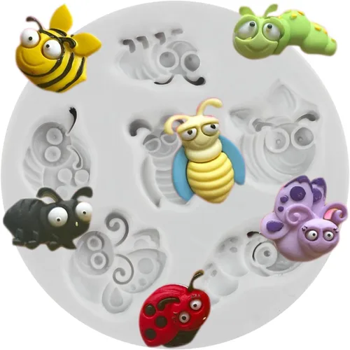 Miniatura 12 de Molde de silicona de abejorros para fondant de abeja, molde de chocolate para decoración de pasteles de azúcar, decoración de cupcakes, pasta