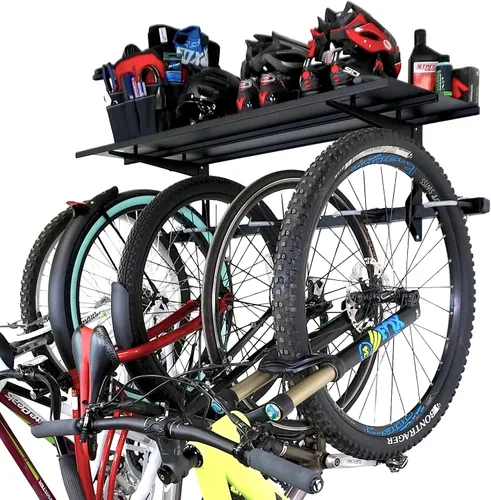 Miniatura 8 de StoreYourBoard Estante de Almacenamiento para Bicicletas – Estante para Bicicletas de Garaje de Servicio Pesado para 5 Bicicletas, Estante Vertical