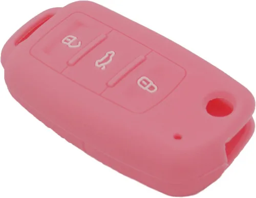 Miniatura 5 de 2 piezas de goma de silicona suave para llavero de coche VW Volkswagen Jetta GTI Passat Golf Tiguan Touareg Beetle CC Eos, azul y rosa