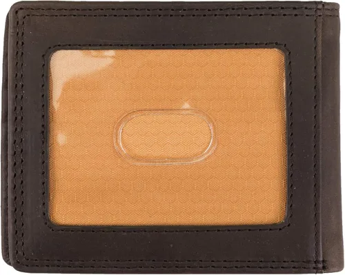Miniatura 3 de Timberland PRO Billetera plegable RFID de cuero delgado para hombre con ventana trasera de identificación