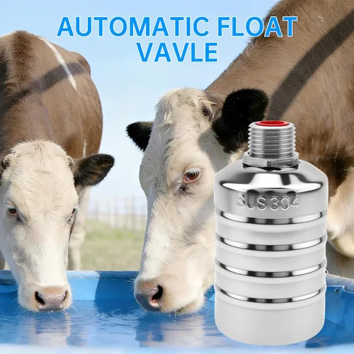 Miniatura 8 de 2 Pack Float Valve, Automatic Water Level Control Valve with 1/2inch to 3/4inch 1inch Adapter for Water Tank, Aquariums, Livestock Trough (2)