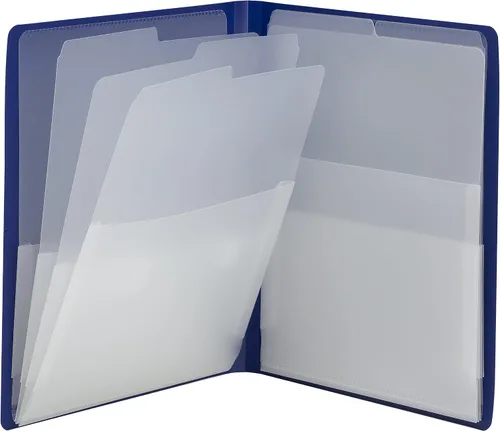 Smead Organized Up - Organizador de múltiples bolsillos, ocho bolsillos, tamaño carta, azul oscuro