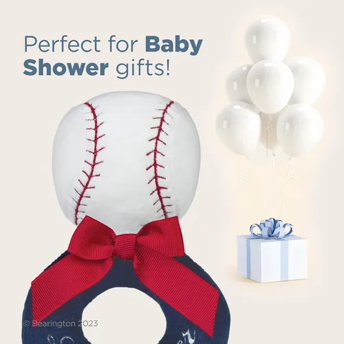 Miniatura 5 de Bearington Baby Lil Slugger Boy 's béisbol de peluche sonajero 5.5