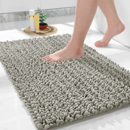 Miniatura 148 de Yimobra Alfombras de Baño Antideslizantes Lavables - Alfombra de Baño de Chenilla Ultra Suave Absorbente, Alfombra Peluda de Secado Rápido para Negro