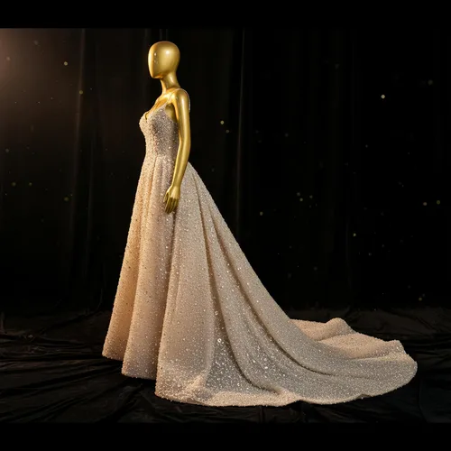Miniatura 8 de Maniquí de cuerpo completo femenino de oro brillante de 70.8 pulgadas con brazos desmontables giratorios de 360°, base de metal resistente