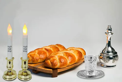 Miniatura 4 de Ner Mitzvah Kidush Taza y bandeja – Taza de vino niquelada de alta calidad – para Shabat y Havdalah – Judaica Shabbos y regalo de vacaciones