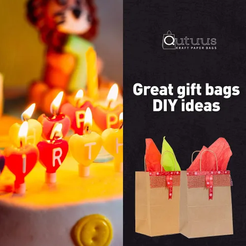 Miniatura 4 de Qutuus Bolsas de regalo de estraza grandes con asas, 25 bolsas de regalo de 10 x 5 x 13 pulgadas, bolsas de papel kraft reutilizables para compras
