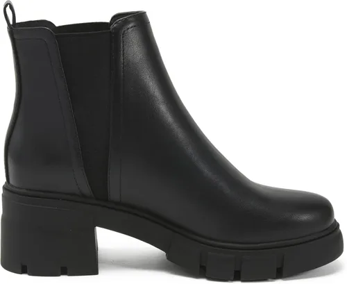 Miniatura 3 de REDTOP Botas Chelsea para mujer con tacón grueso elástico, plataforma con suela de lengüeta