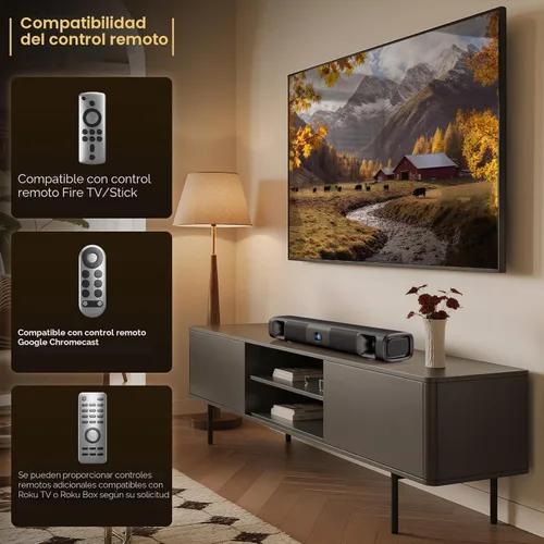 Miniatura 7 de Saiyin Barra de sonido para Smart TV, barra de sonido Bluetooth 5.3 de 60 W con controladores de graves duales y voz clara, sistema de sonido
