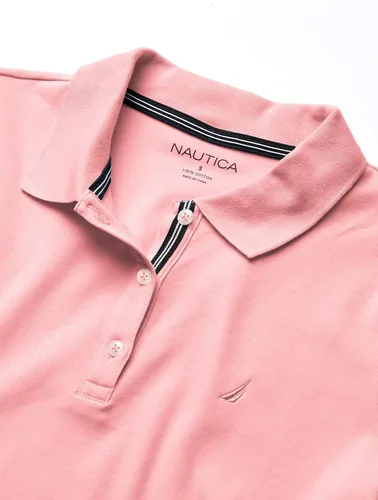 Miniatura 4 de Nautica Camisa polo de manga corta de 3 botones transpirable 100% algodón para mujer