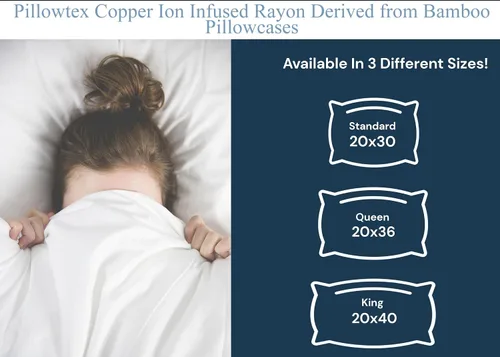 Miniatura 3 de Rayón con infusión de iones de cobre derivado de fundas de almohada de enfriamiento de bambú, beige, estándar (20 x 30), juego de 2, suaves