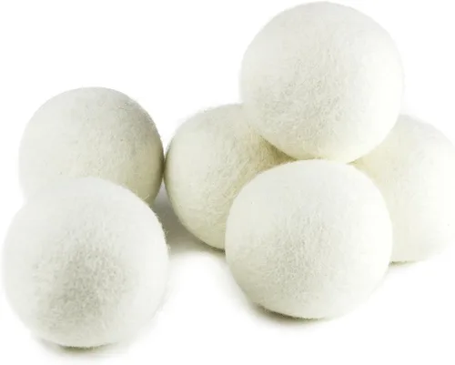 Bolas de secado de lana de tamaño XL, suavizante de tela natural y lana de Nueva Zelanda 100% orgánica, reducen las arrugas y ahorran tiempo,