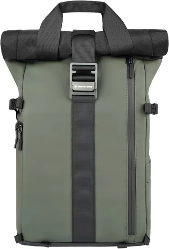 Mochila impermeable para cámara Besnfoto, bolsa de fotografía con tapa enrollable para cámara DSLR SLR sin espejo con compartimento para laptop,