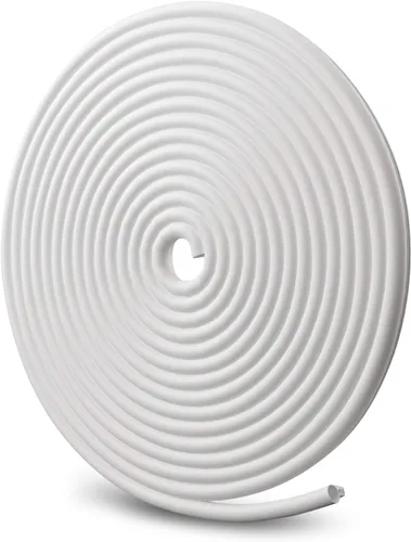 Miniatura 3 de TMH - Sellador de puerta de silicona pura de alta calidad, burlete para ventanas y marcos de puerta, forma de anillo, blanco, 20 pies