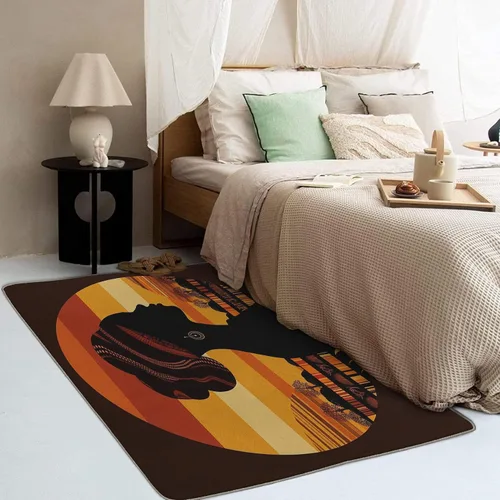 Miniatura 3 de Alfombra africana de 2 x 3 pies, alfombra de área afro, alfombras étnicas para entrada, sala de estar, dormitorio, alfombra africana, decoración