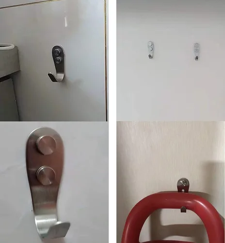 Miniatura 4 de FGen 20 ganchos colgantes de acero inoxidable - Ganchos sólidos para accesorios de baño de hotel familiar
