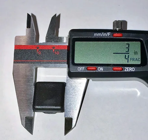 Miniatura 13 de Paquete de 10: (0.5 pulgadas (1/2 pulgadas), calibre 14-20, tapón cuadrado de plástico negro, tapa de extremo de tubo, insertos deslizantes