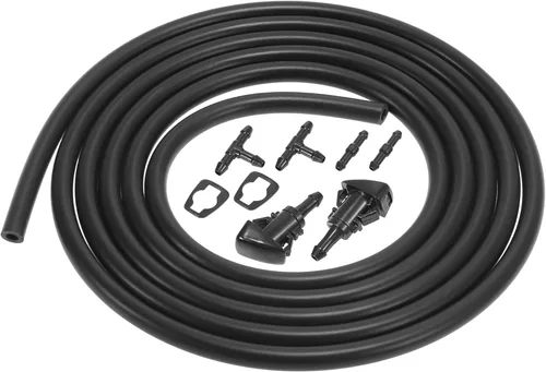 Miniatura 8 de ACROPIX Kit de pulverizador de boquilla para limpiaparabrisas delantero para Dodge Grand Caravan con conector de manguera, paquete de 2, color negro
