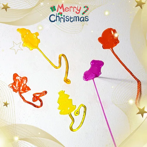 Miniatura 2 de 42 piezas de juguetes de manos adhesivas de Navidad para niños y niñas, estilos de Navidad, juguetes elásticos para rellenos de calcetines