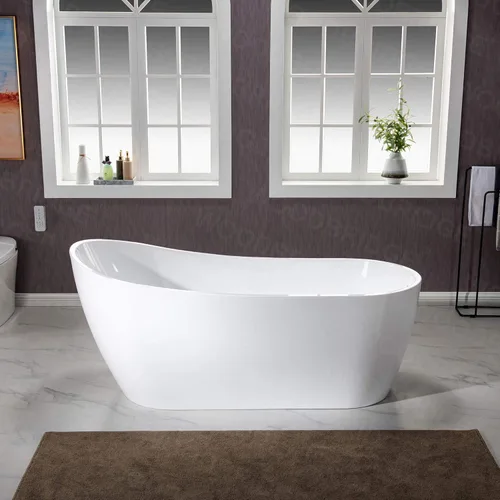 Miniatura 5 de WOODBRIDGE Bañera de remojo acílica independiente de 67 pulgadas con blanco, drenaje y desbordamiento inORB, BTA1508-ORB-Drain &O+ almohada, bronce