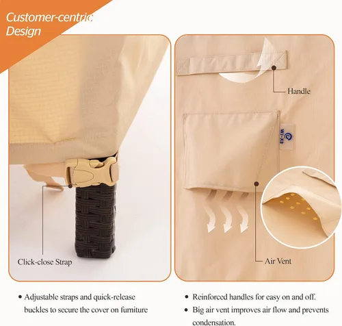 Miniatura 5 de WJ-X3 Funda Apilable para Silla de Patio, Resistente, Resistente al Viento e Impermeable, Fundas para Sillas de Patio al Aire Libre, 28A x 36P x