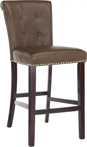 Miniatura 11 de Safavieh Taylor Taburete de bar, beige/espresso
