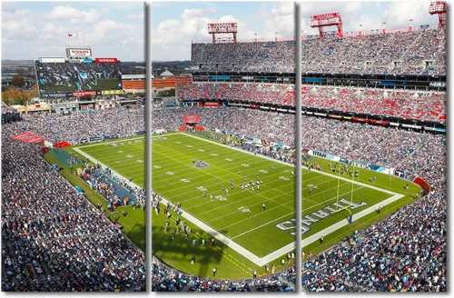 Miniatura 92 de 3 piezas de arte de pared deportivo del equipo de fútbol de los Vikings de Estados Unidos, pinturas de estadios deportivos Minnesota, Estados