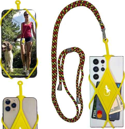 Miniatura 14 de Gecko Travel Tech Cordones de teléfono con cordón para teléfono celular para alrededor del cuello del cuello Lanyard Phone Crossbody Cuello Flame Xl