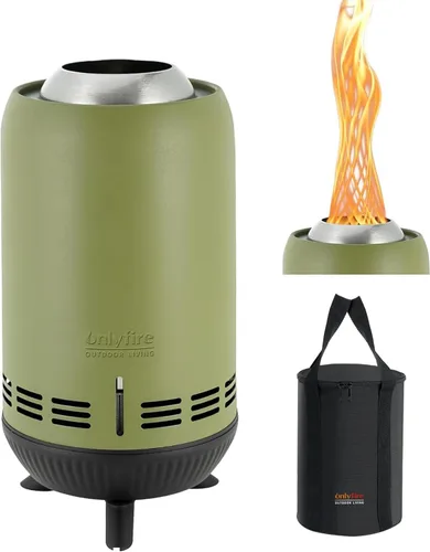 Miniatura 9 de Fogata de mesa que quema maderas/pellets, chimenea pequeña portátil con bolsa de almacenamiento para camping, tailgating, RV, patio, patio trasero