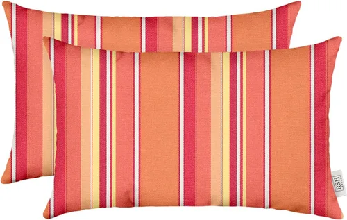 Miniatura 137 de RSH DECOR: Sunbrella - Juego de 4 almohadas lumbares, 20 x 12 pulgadas, tela de rendimiento resistente al agua y a la decoloración, fundas