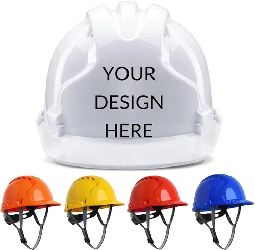 Miniatura 6 de Casco duro personalizado con suspensión, Cascos duros ajustables de construcción con trinquete, Casco duro personalizable, Añade tu/logo/texto/foto