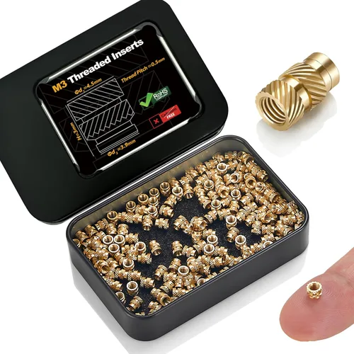 Miniatura 15 de 300 piezas de inserciones roscadas M2 M2.5 para plástico con puntas de ajuste térmico, kit de inserciones de ajuste térmico M2 y M2.5, inserciones