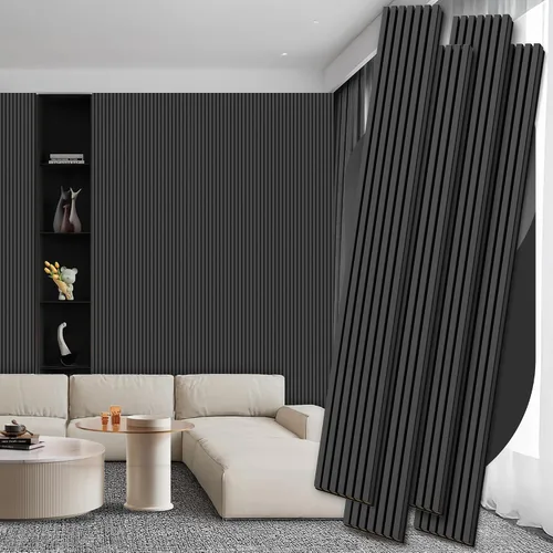 Miniatura 8 de RITOLLO Paneles de madera para pared de 4.92 x 7.68 pulgadas, paneles acústicos para decoración de pared interior, panel de absorción de sonido