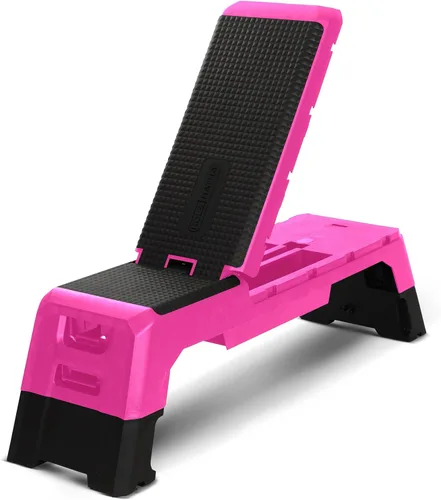 Miniatura 13 de HolaHatha Plataforma Compacta y Portátil para Paso Aeróbico, Equipo de Ejercicio y Fitness, Step Cardio con Altura Ajustable para Gimnasio en Casa