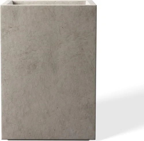 Miniatura 19 de Kante Macetas rectangulares de hormigón de 18.5 pulgadas de alto, macetas ligeras para interiores y exteriores con orificio de drenaje y tapón