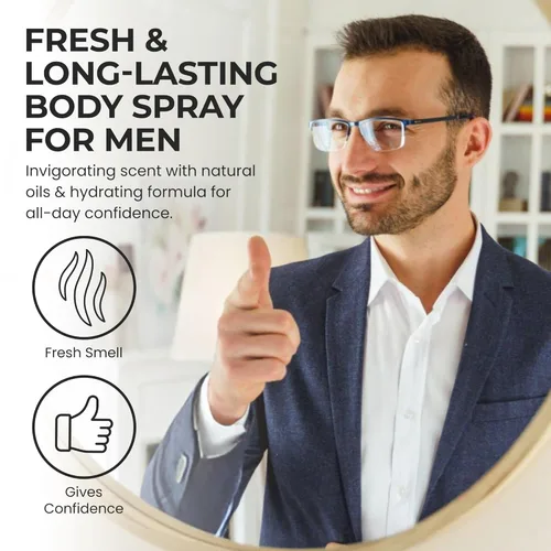Miniatura 4 de LEG3ND Spray corporal para hombres – Fragancia refrescante y duradera con aceites esenciales naturales – Spray corporal hidratante con notas
