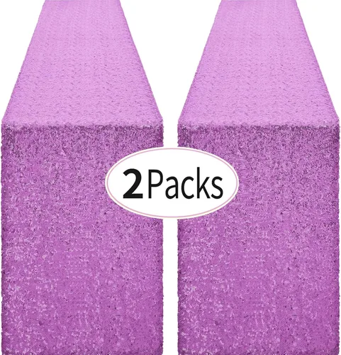Miniatura 33 de Pufogu - Camino de mesa de lentejuelas brillantes de 12 x 72 pulgadas para fiestas de cumpleaños, decoración de bodas, despedidas de soltera