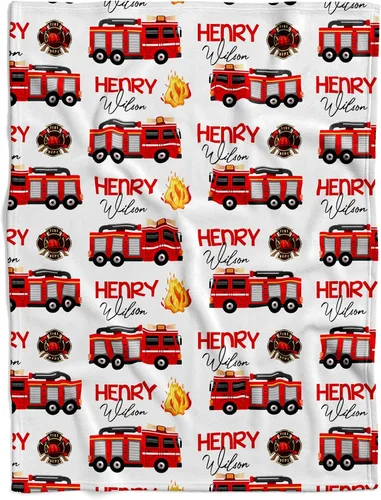 Miniatura 20 de Manta personalizada de camión de bomberos para bebé, manta de forro polar, manta de hitos para bebé, manta mensual de hitos para bebé, manta de Hito