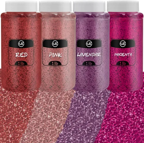 Miniatura 21 de Purpurina navideña para manualidades, 1 libra cada una (4 libras en total) con purpurina fina para manualidades, paquete de 4 confeti de Navidad