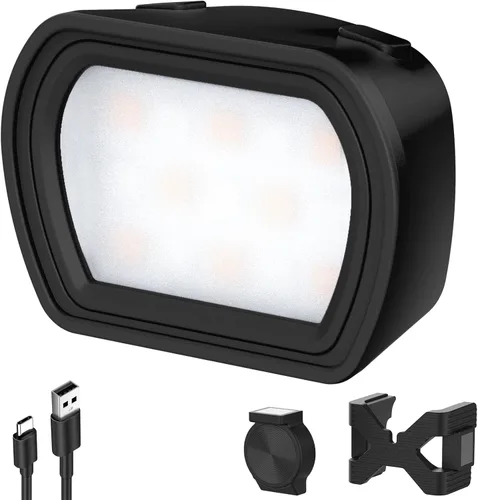 Miniatura 14 de NEEWER Basics - Luz auxiliar magnética compatible con DJI OSMO Pocket 3 Gimbal Camera Creator Combo, USB C recargable, mini LED, accesorio