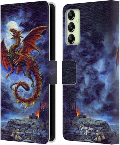 Miniatura 17 de Head Case Designs Officially Licensed Alchemy Gothic Caduceus Rex Dragon Leather Wallet Case Compatible with Samsung Galaxy A14 5G