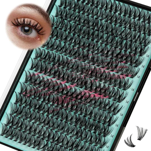 Miniatura 43 de Kit de Extensión de Pestañas, Kit de Racimos de Pestañas DIY 168Pcs con Pegamento de Unión y Sello Impermeable, Removedor de Pestañas para Kit