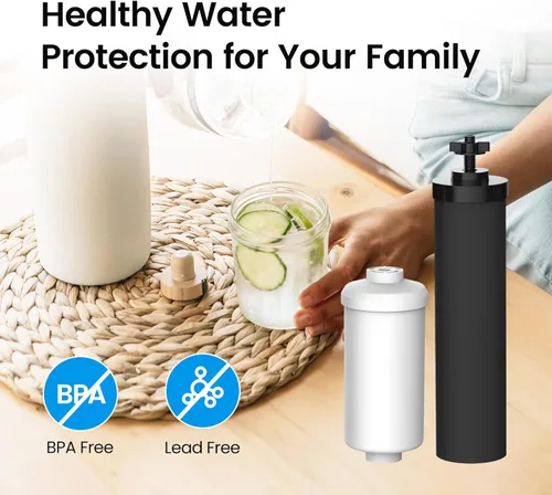 Miniatura 8 de Filterlogic Filtro de agua certificado NSF/ANSI 372, repuesto para filtros negros Berkey® (BB9-2®) y filtros de fluoruro (PF-2®) Paquete combinado